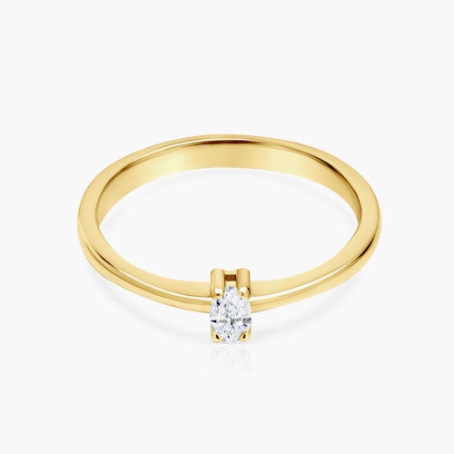 Pierścionek zaręczynowy SAVICKI: złoty, diament